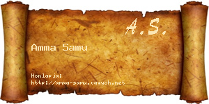 Amma Samu névjegykártya